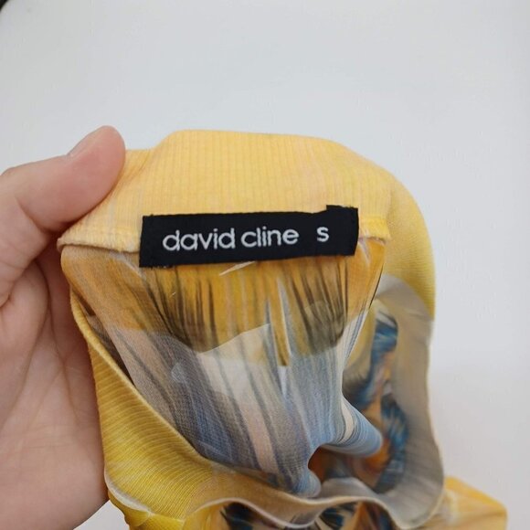 David Cline Chevron Print Dolman Sleeve Boxy Top Women's S Artsy Art To Wear - Picture 5 of 10